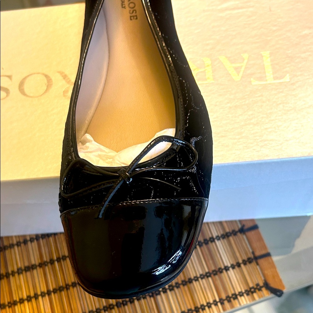 Taryn Rose Black Patent Leather Flats